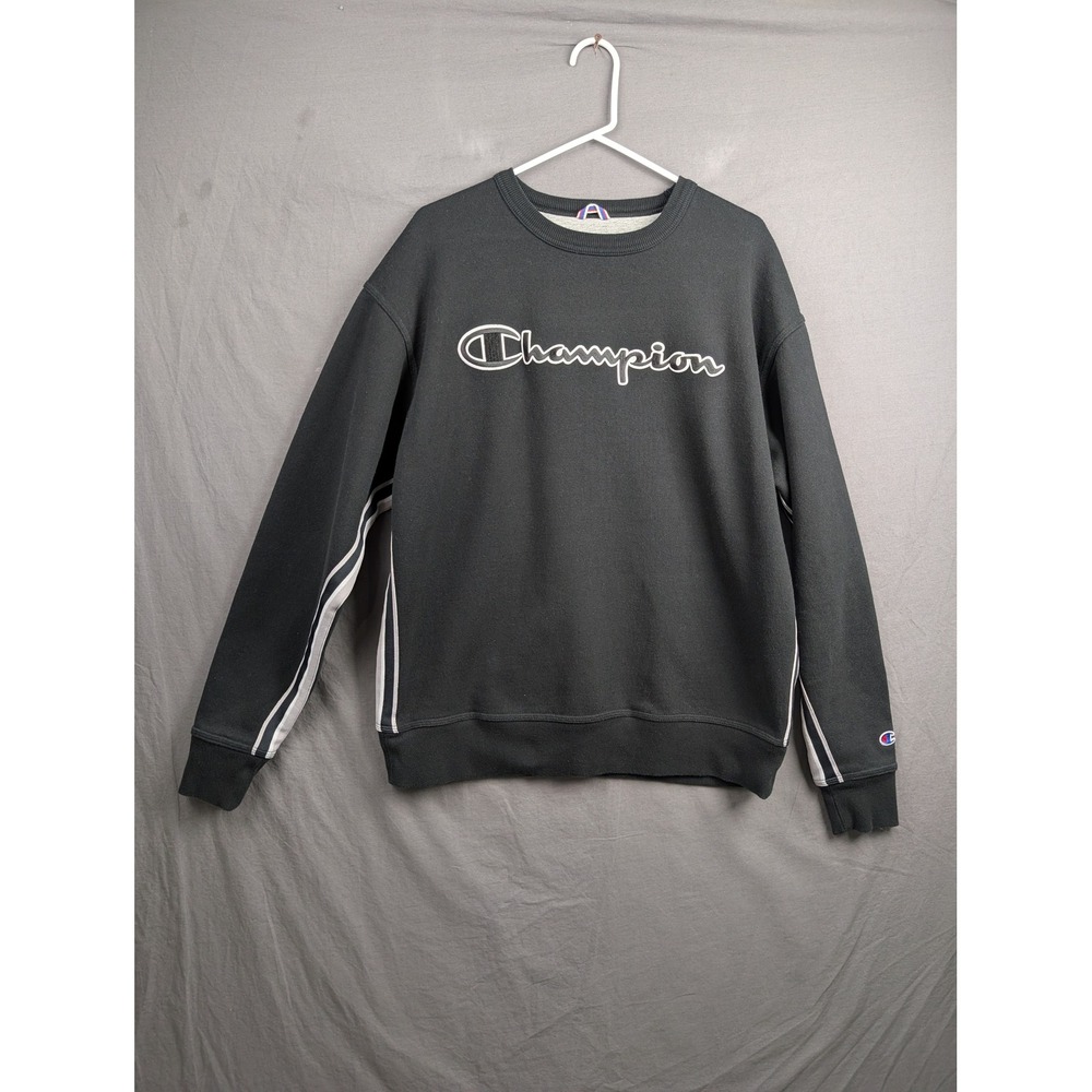 Champion Authentic Athleticwear Mens Black Crewneck Sweatshirt Size L